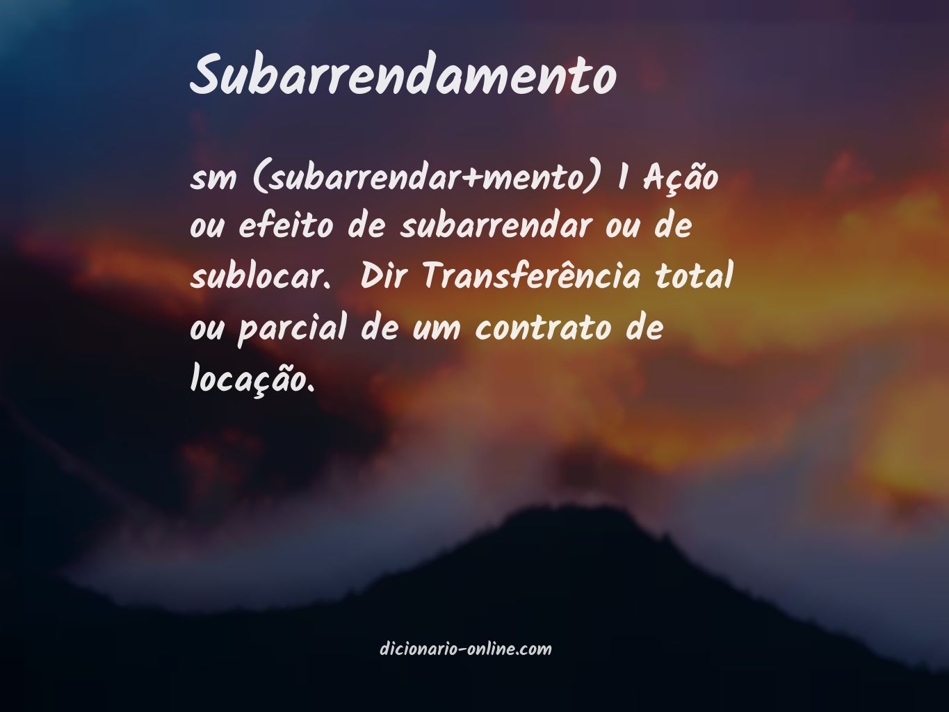 Significado de subarrendamento