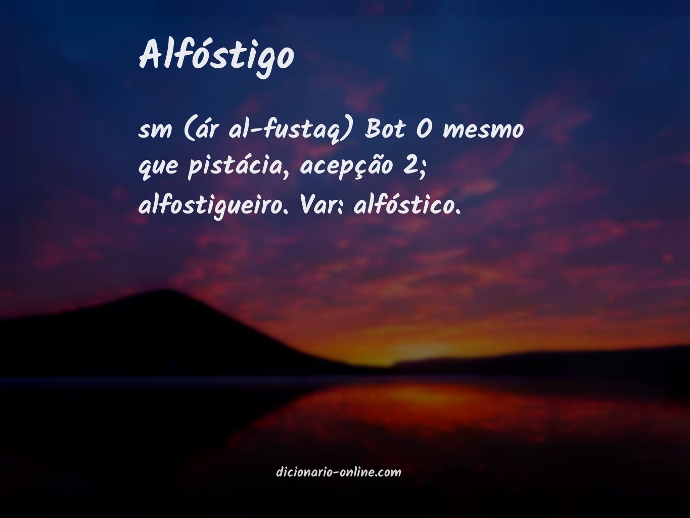 Significado de alfóstigo