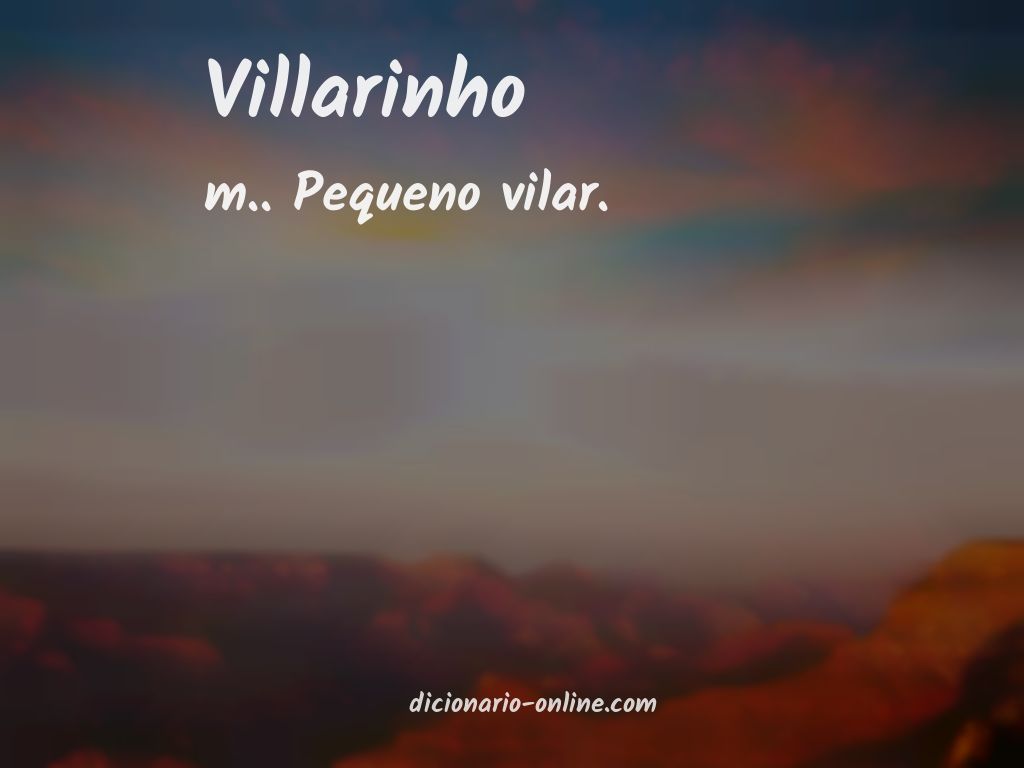 Significado de villarinho