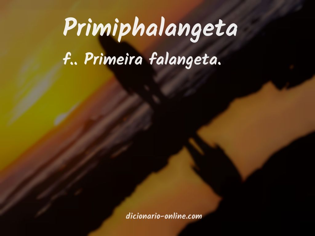 Significado de primiphalangeta