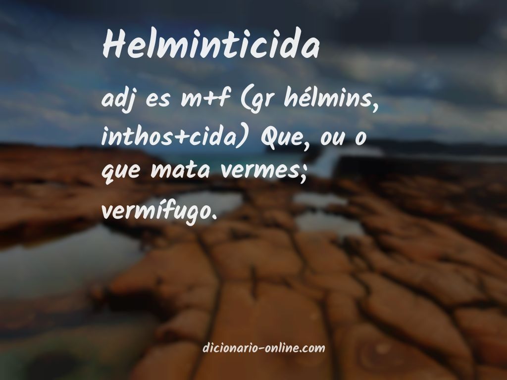 Significado de helminticida