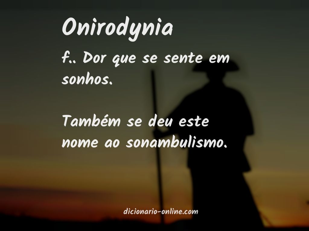 Significado de onirodynia