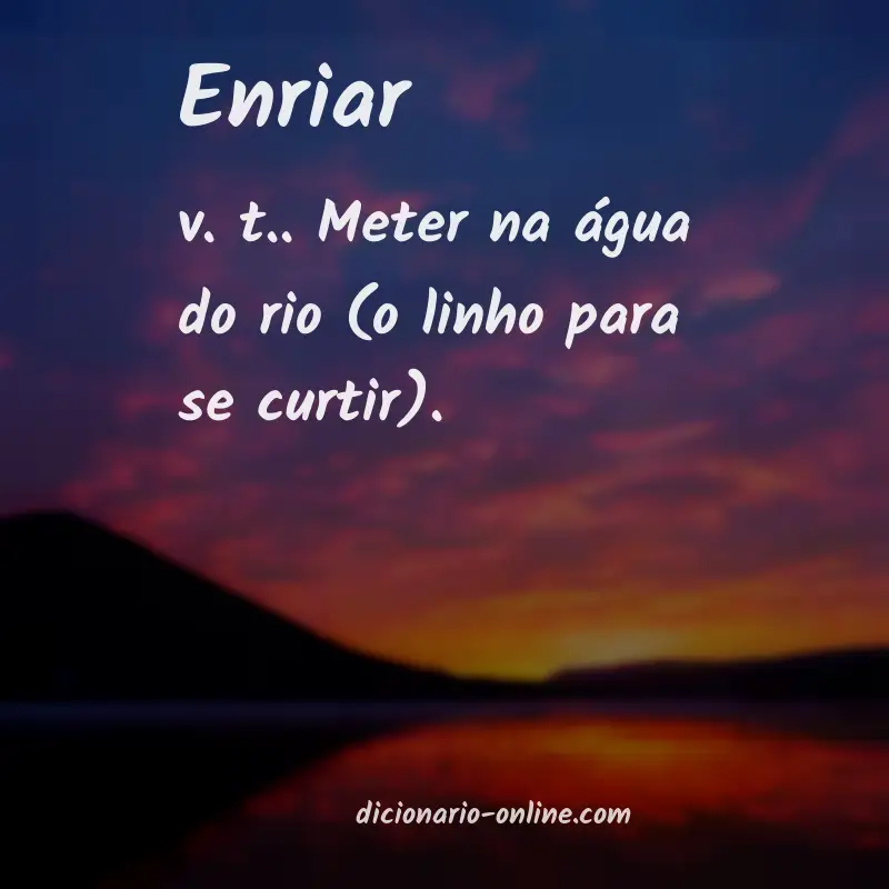 Significado de enriar