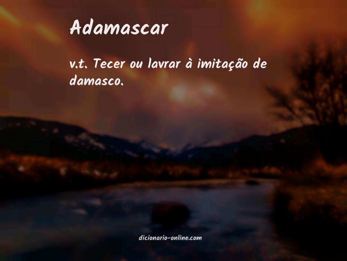 Significado de adamascar