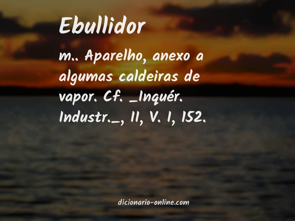 Significado de ebullidor