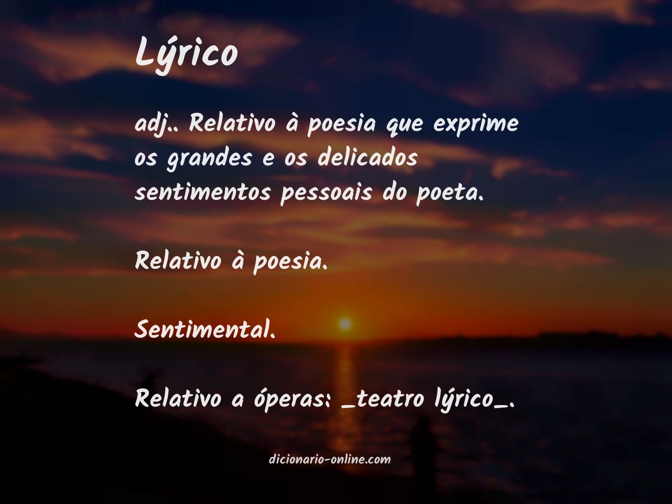 Significado de lýrico