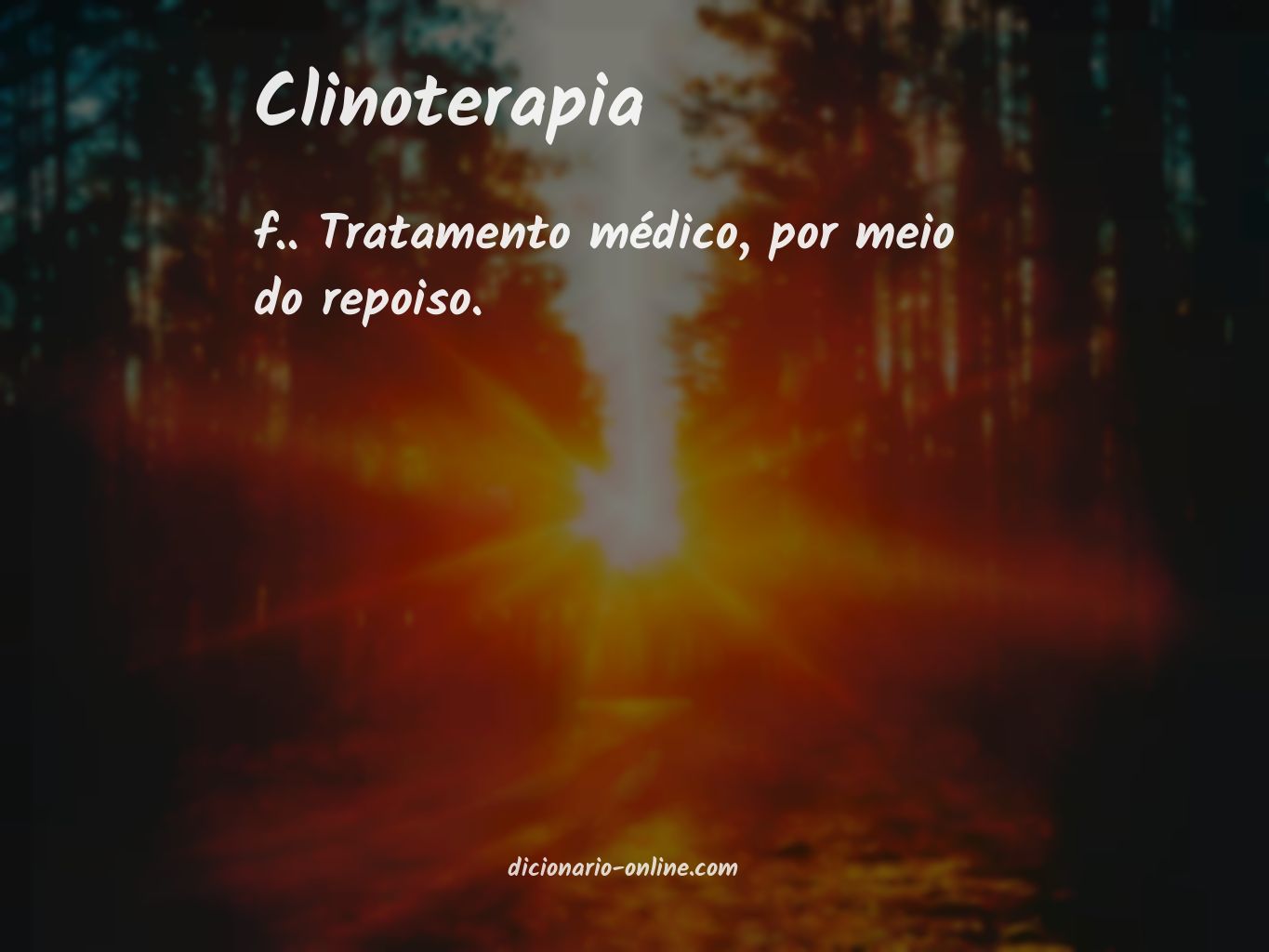 Significado de clinoterapia