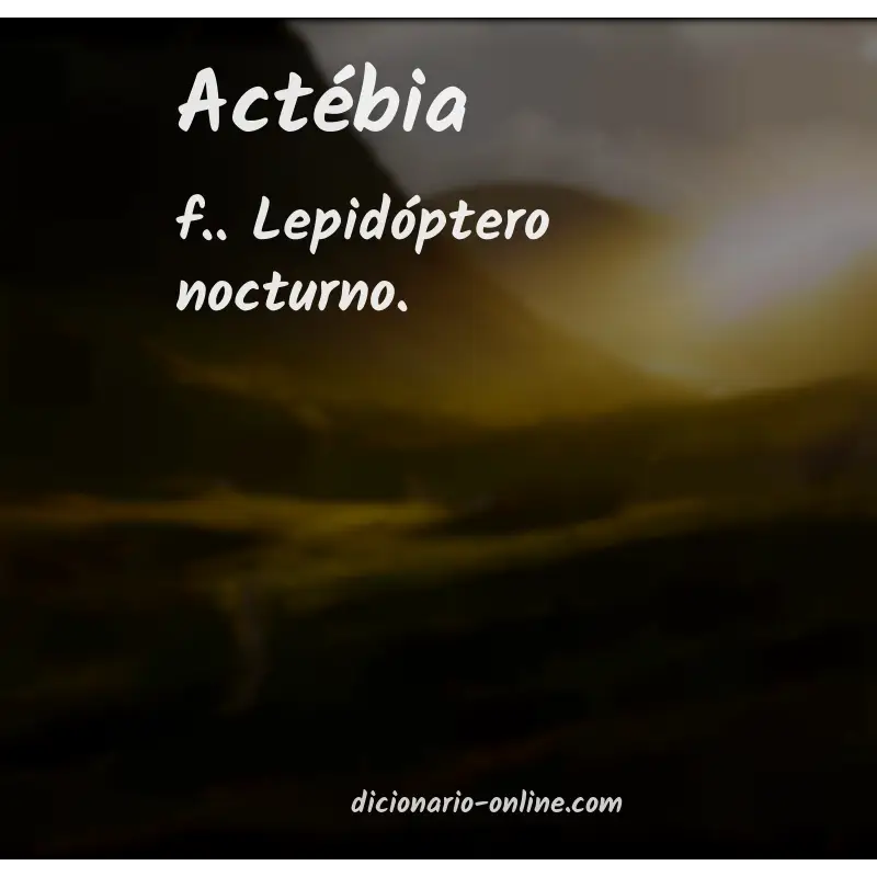 Significado de actébia