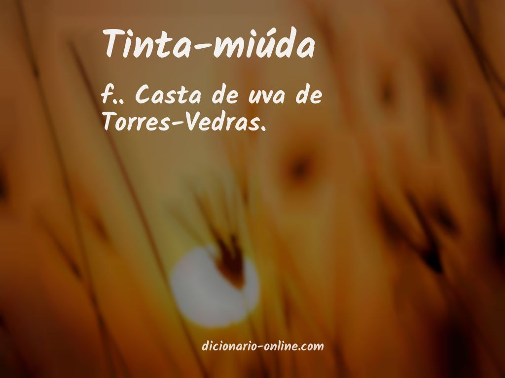 Significado de tinta-miúda