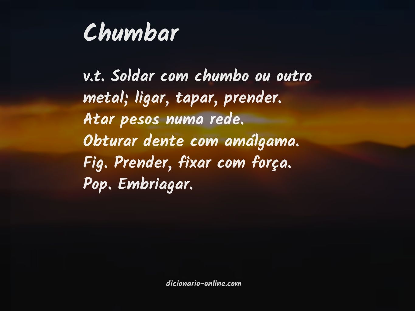 Significado de chumbar