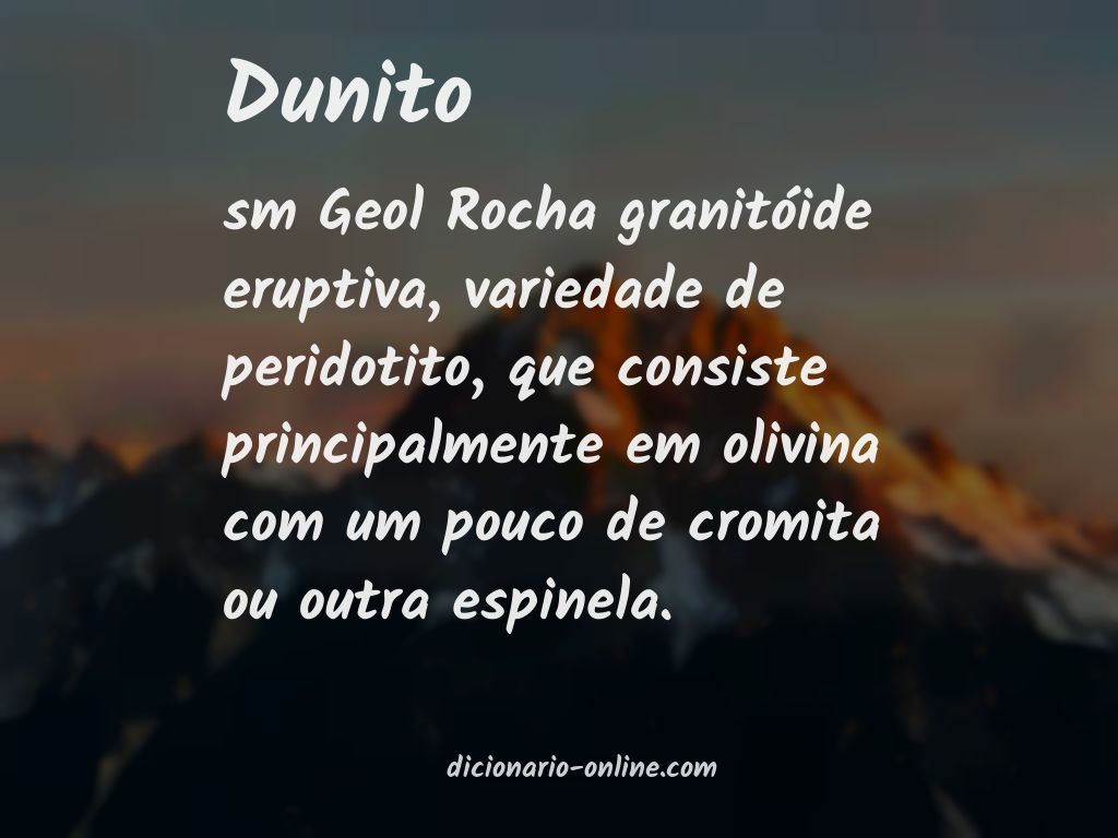 Significado de dunito