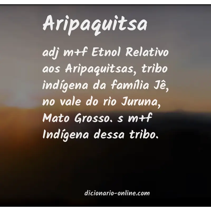 Significado de aripaquitsa