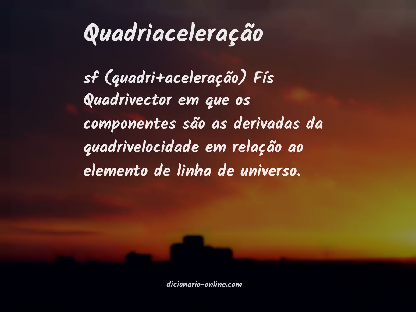 Significado de quadriaceleração