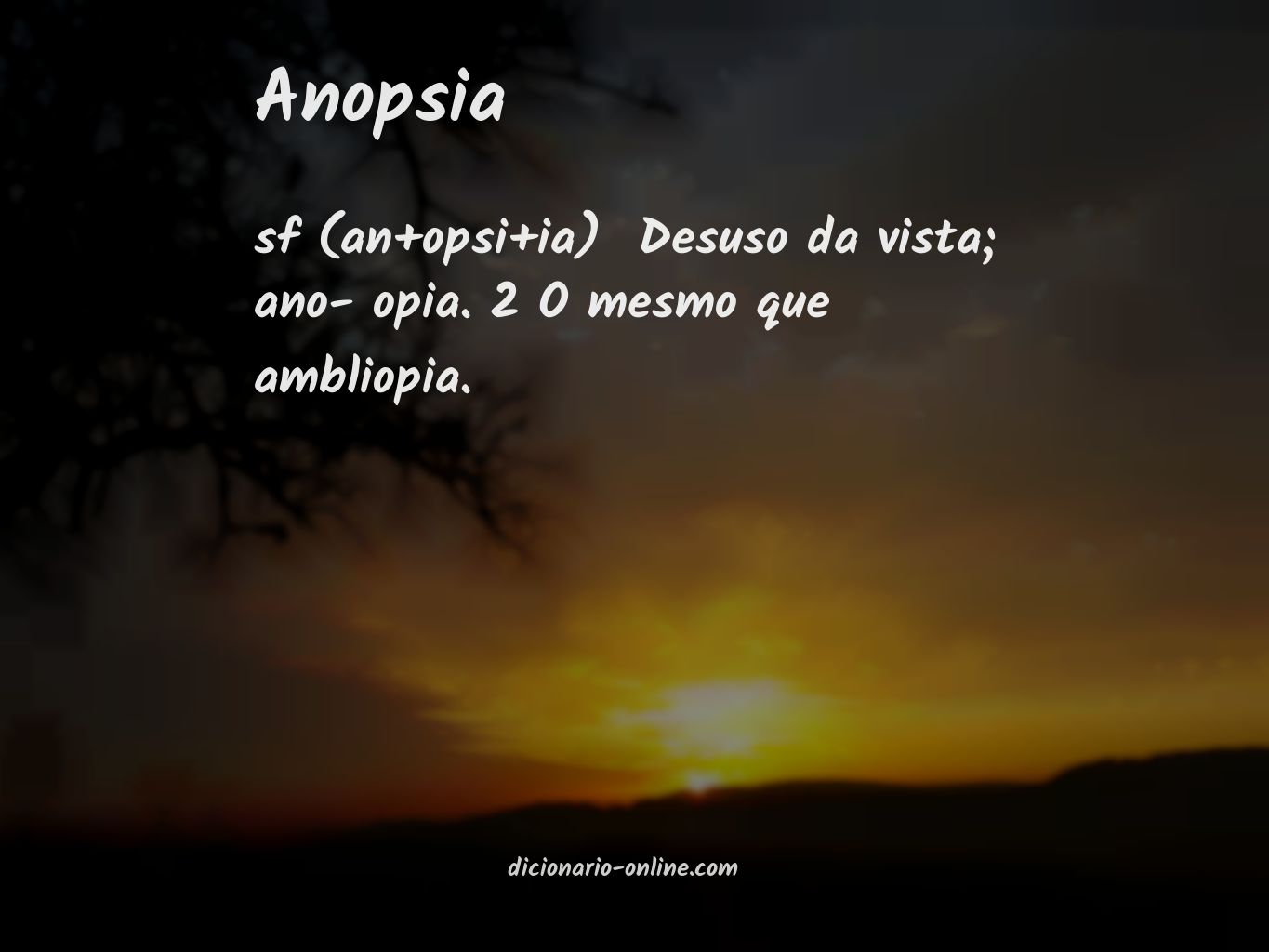 Significado de anopsia