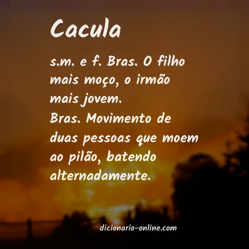 Significado de cacula