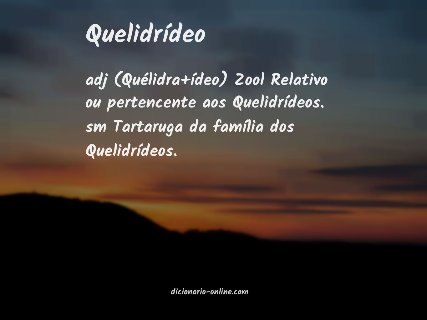 Significado de quelidrídeo