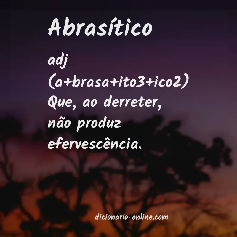Significado de abrasítico