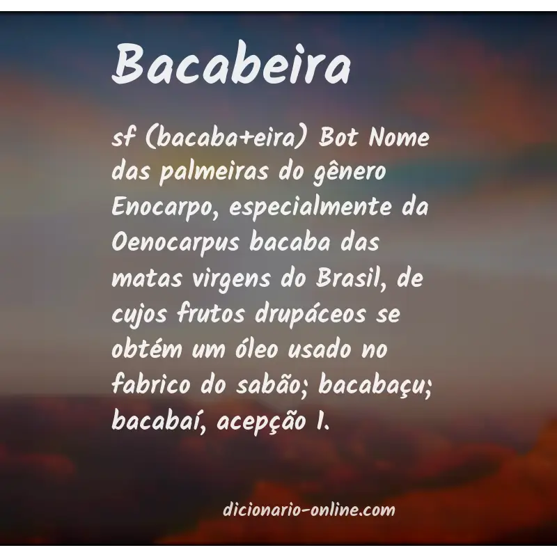 Significado de bacabeira