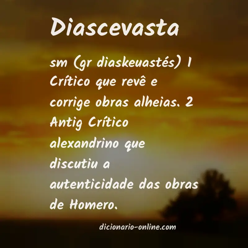 Significado de diascevasta