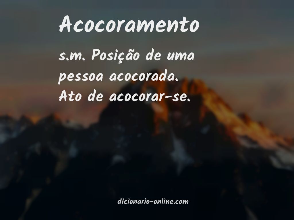 Significado de acocoramento