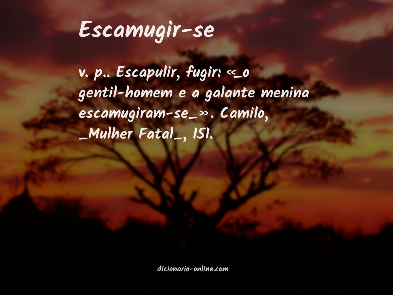 Significado de escamugir-se