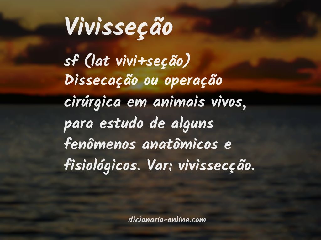 Significado de vivisseção