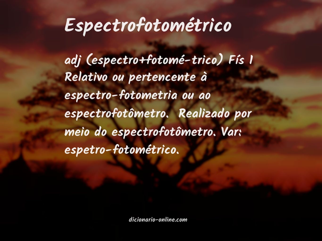 Significado de espectrofotométrico