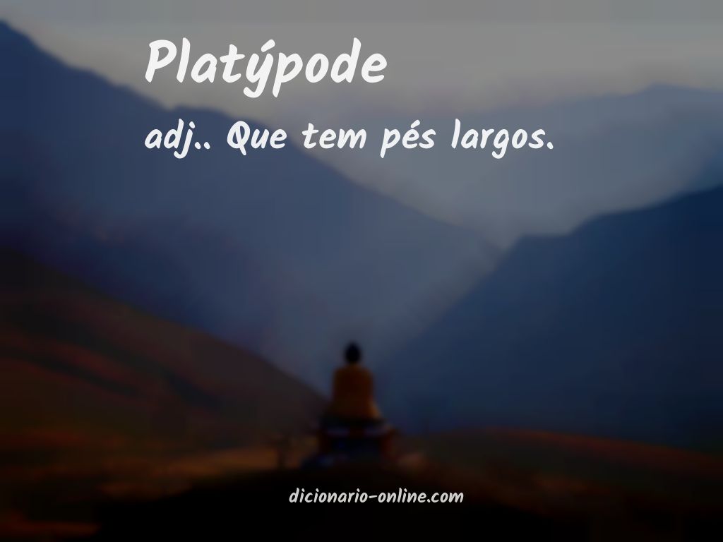 Significado de platýpode