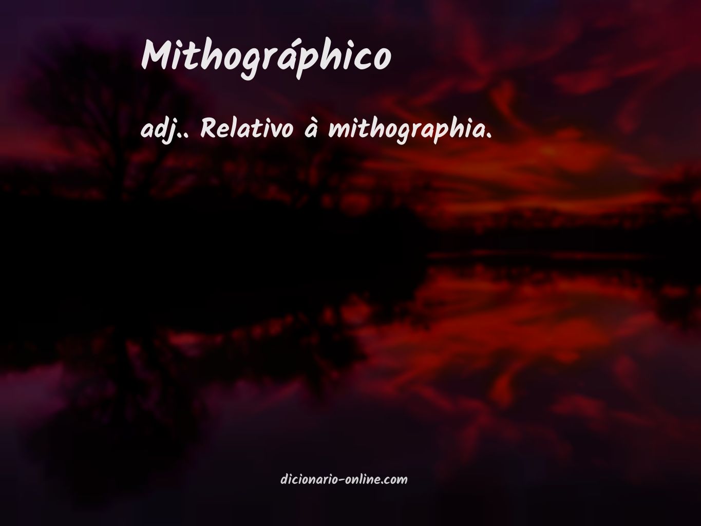 Significado de mithográphico