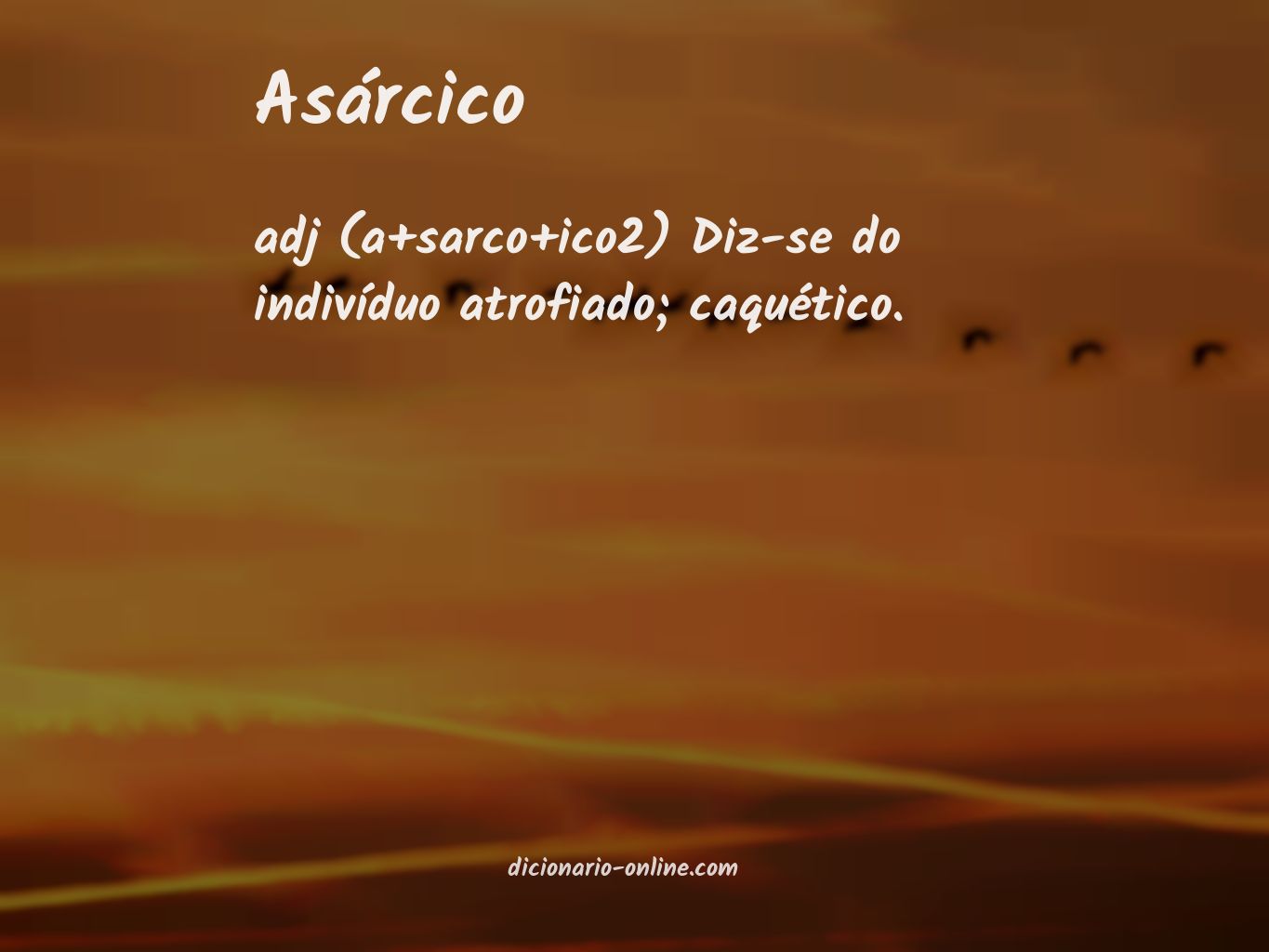 Significado de asárcico