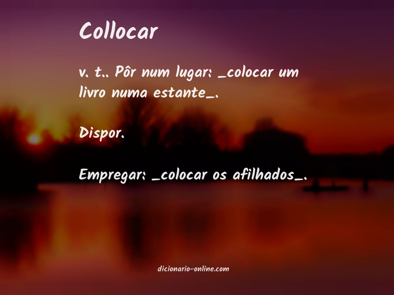 Significado de collocar