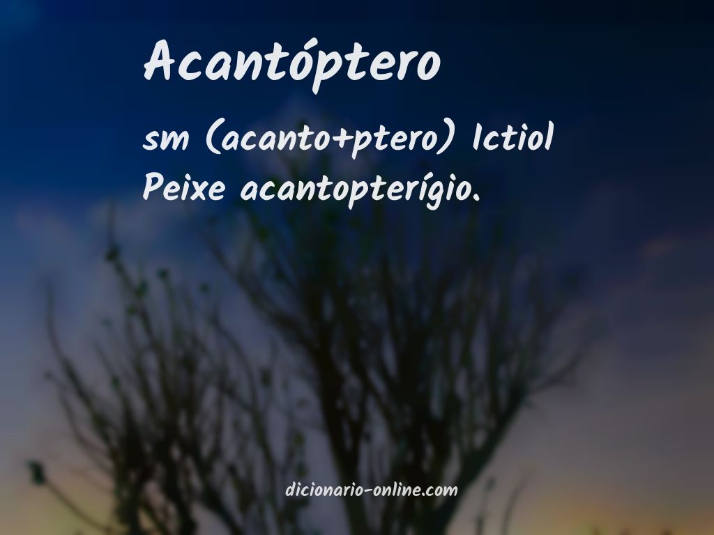 Significado de acantóptero