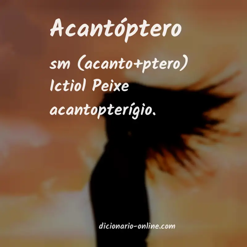 Significado de acantóptero