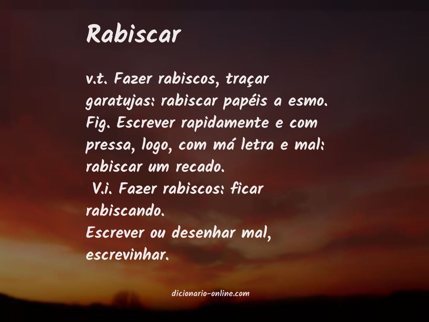 Significado de rabiscar