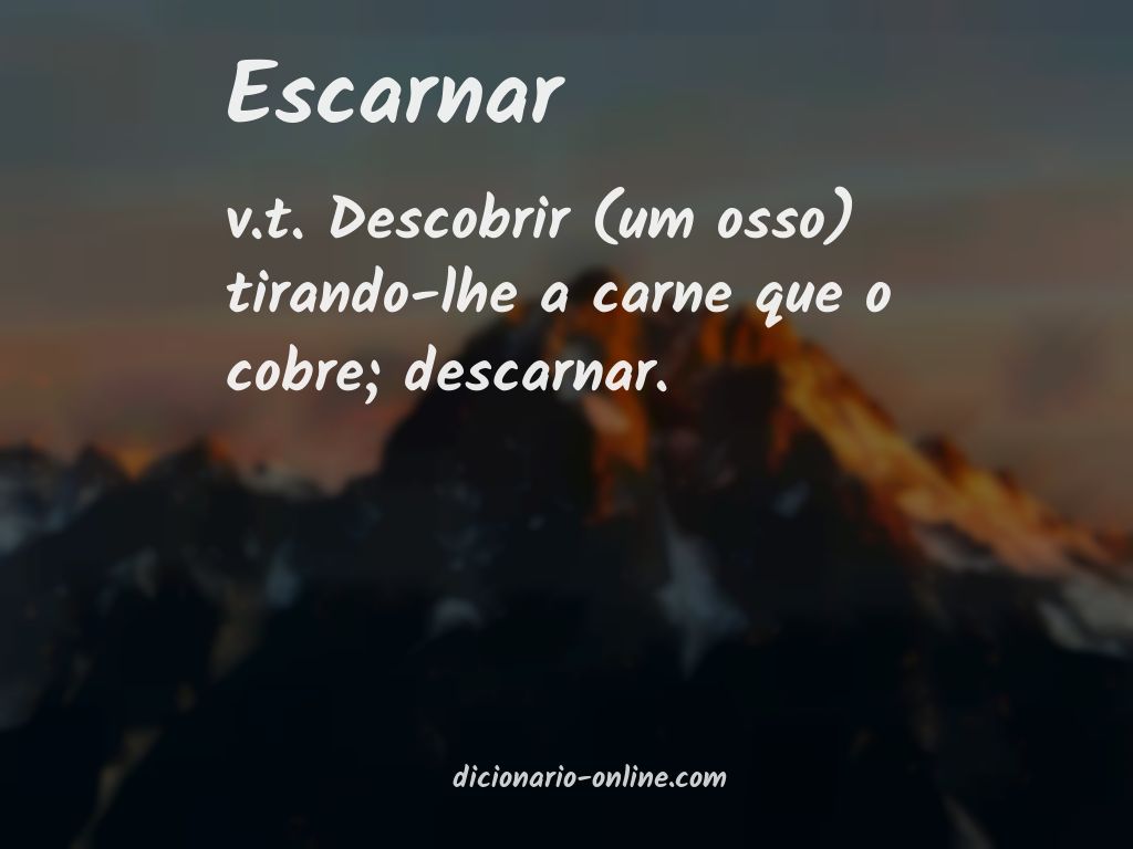 Significado de escarnar