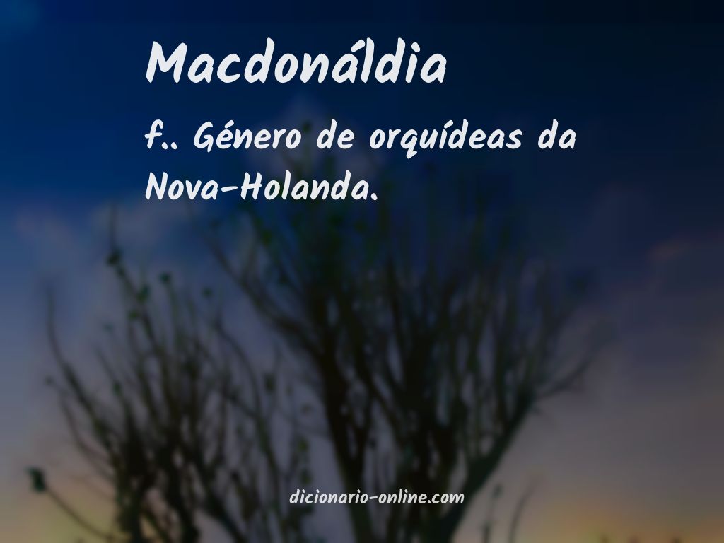 Significado de macdonáldia