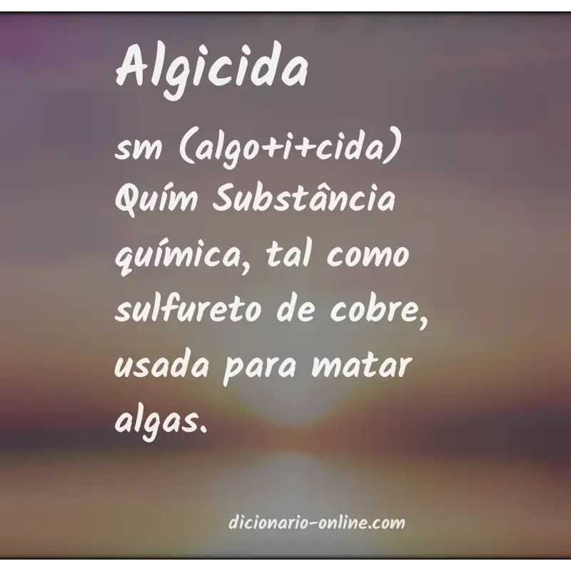 Significado de algicida