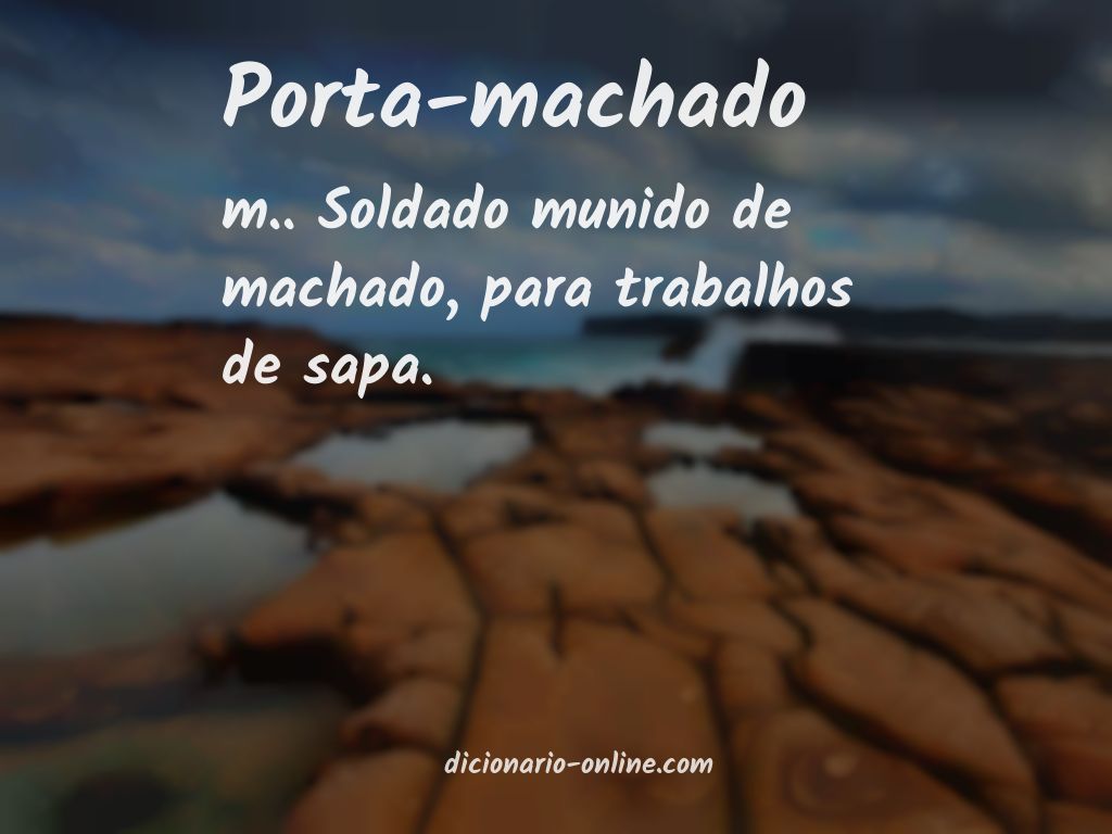 Significado de porta-machado