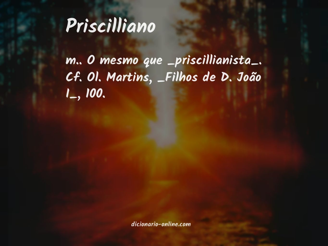 Significado de priscilliano