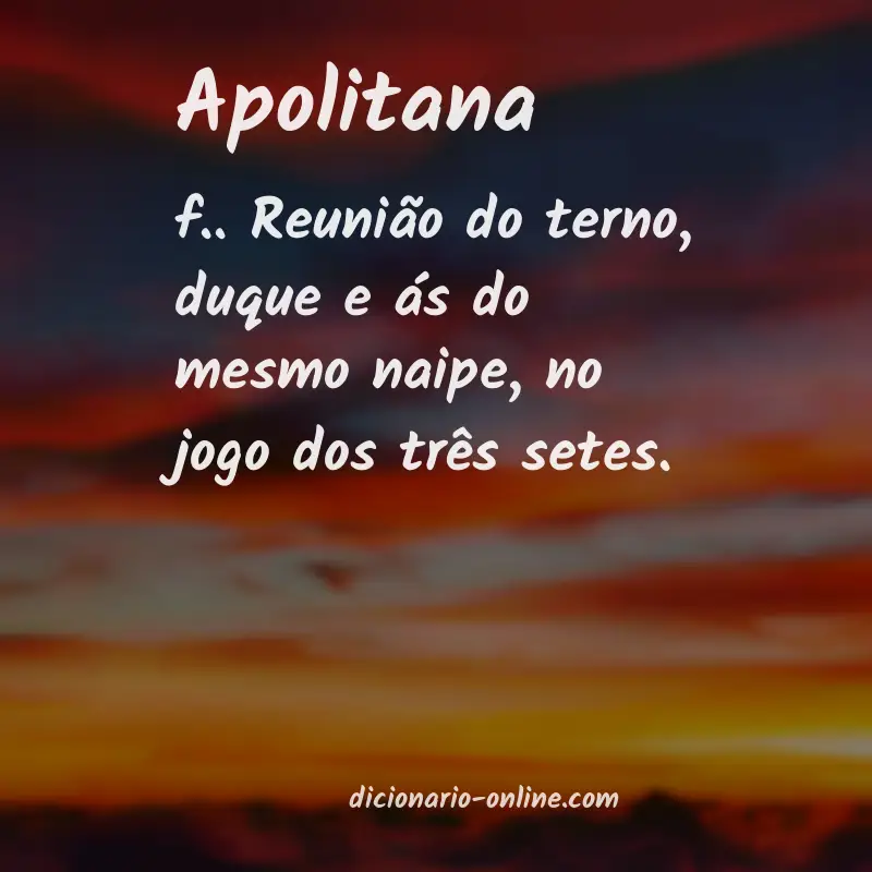 Significado de apolitana