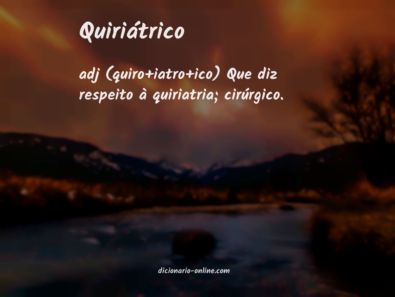 Significado de quiriátrico