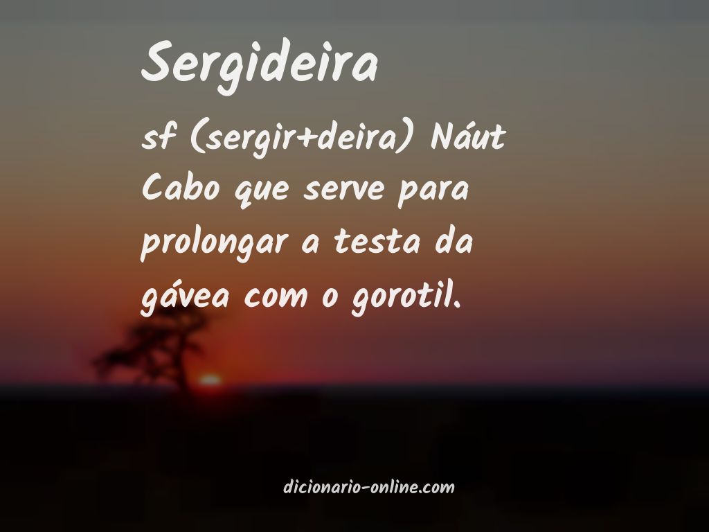 Significado de sergideira