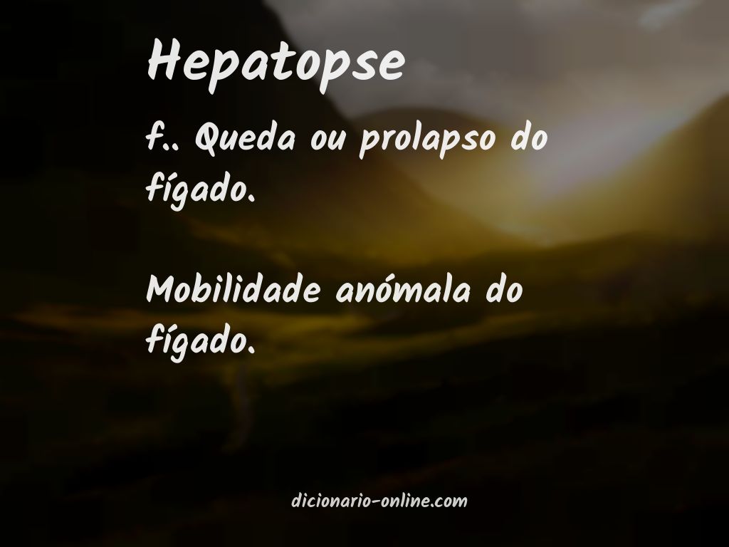Significado de hepatopse