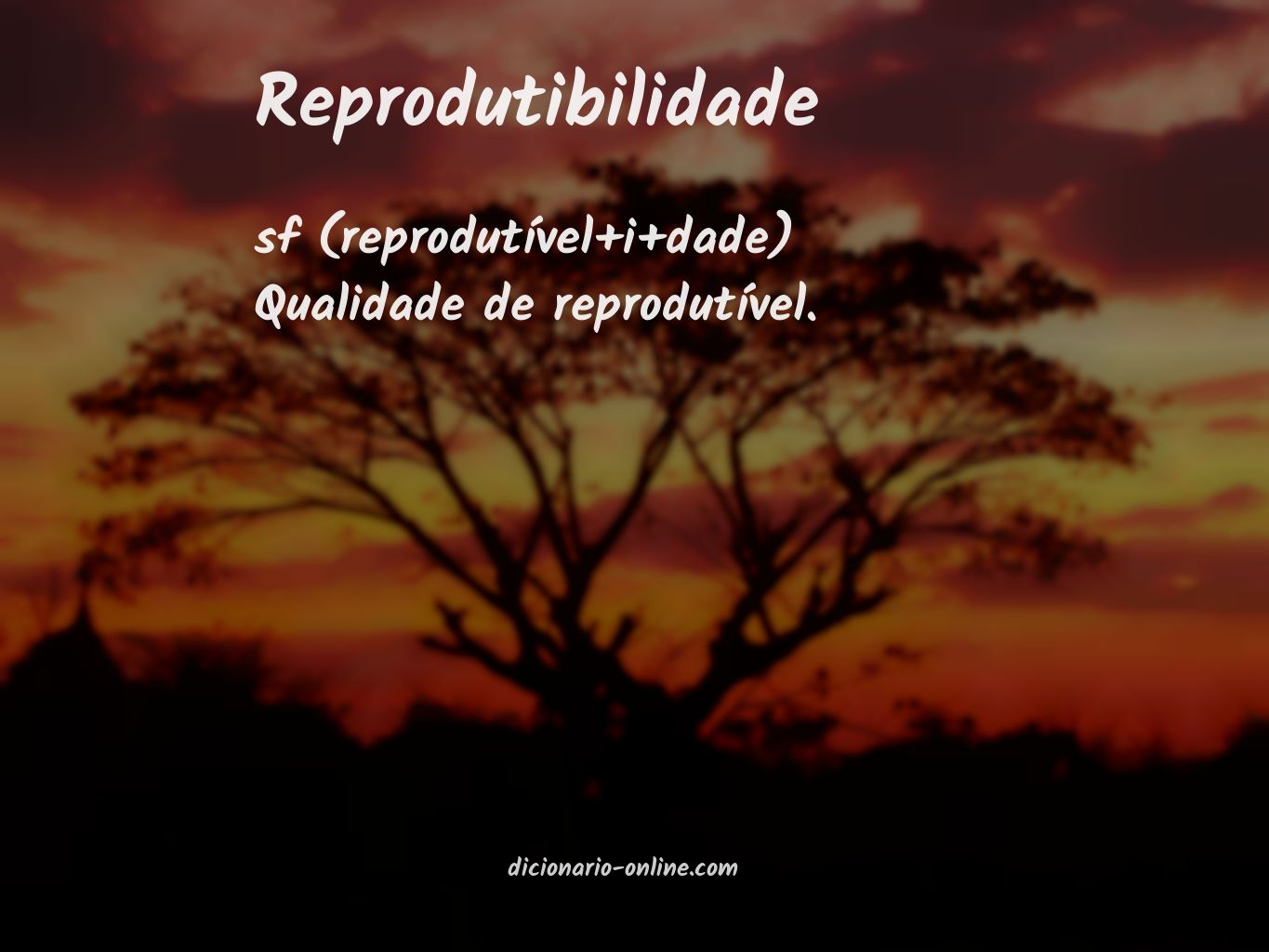 Significado de reprodutibilidade