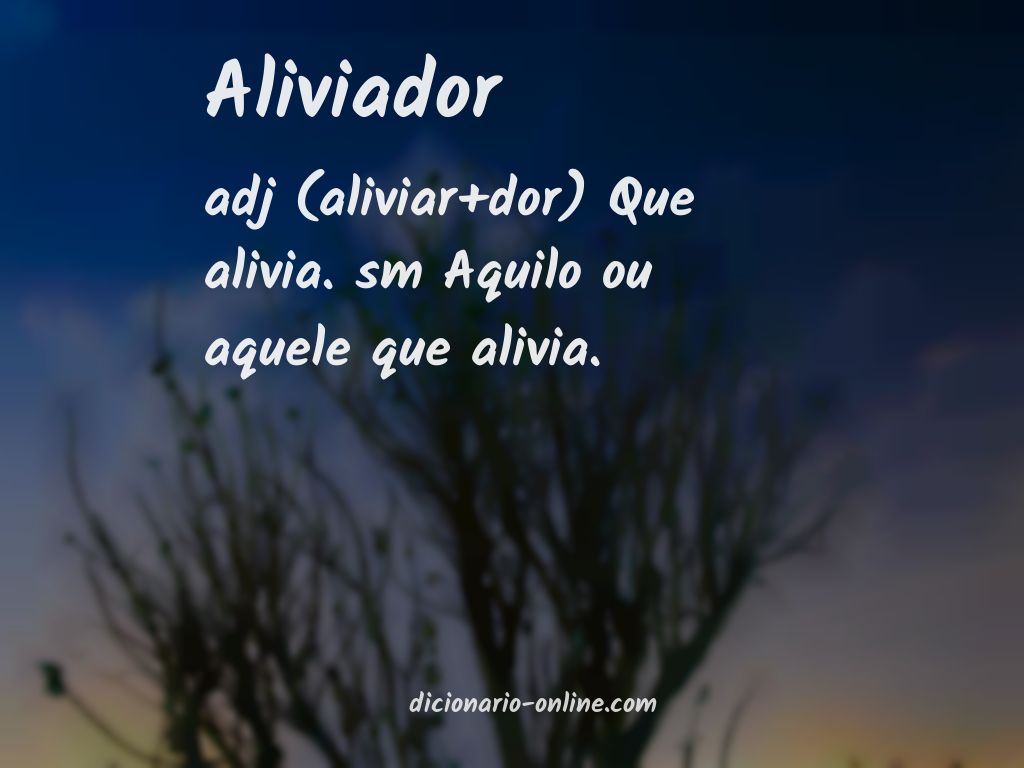 Significado de aliviador