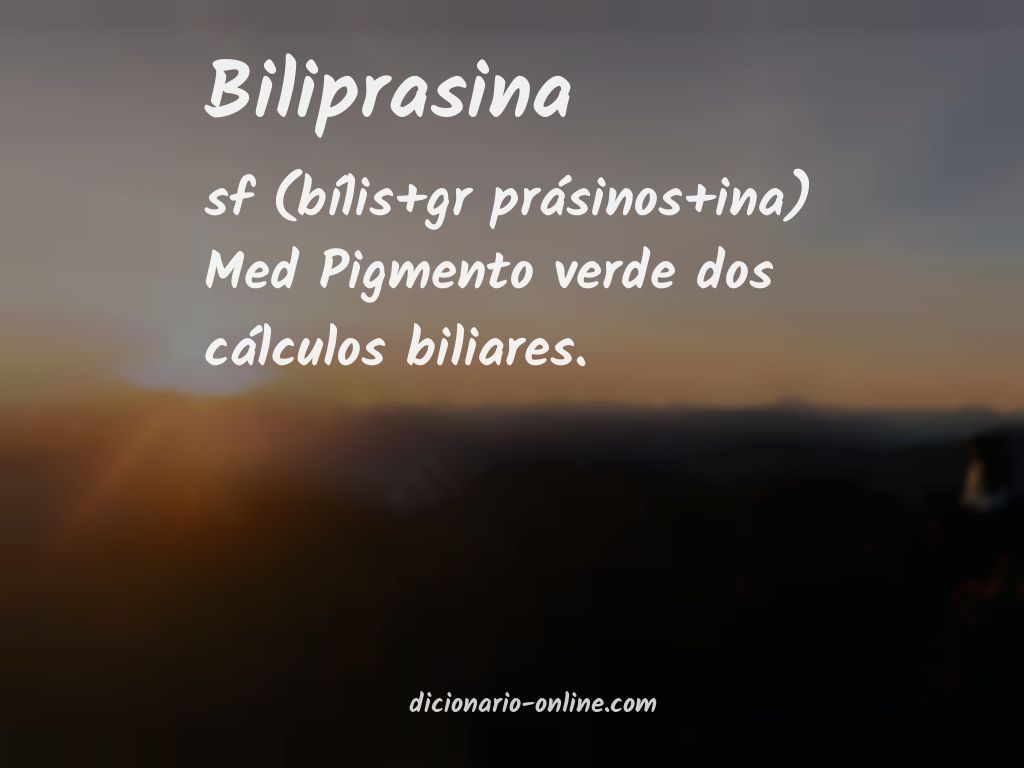 Significado de biliprasina