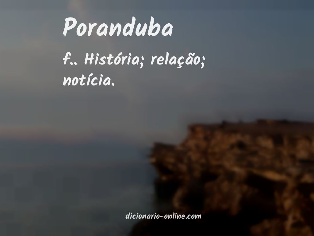 Significado de poranduba