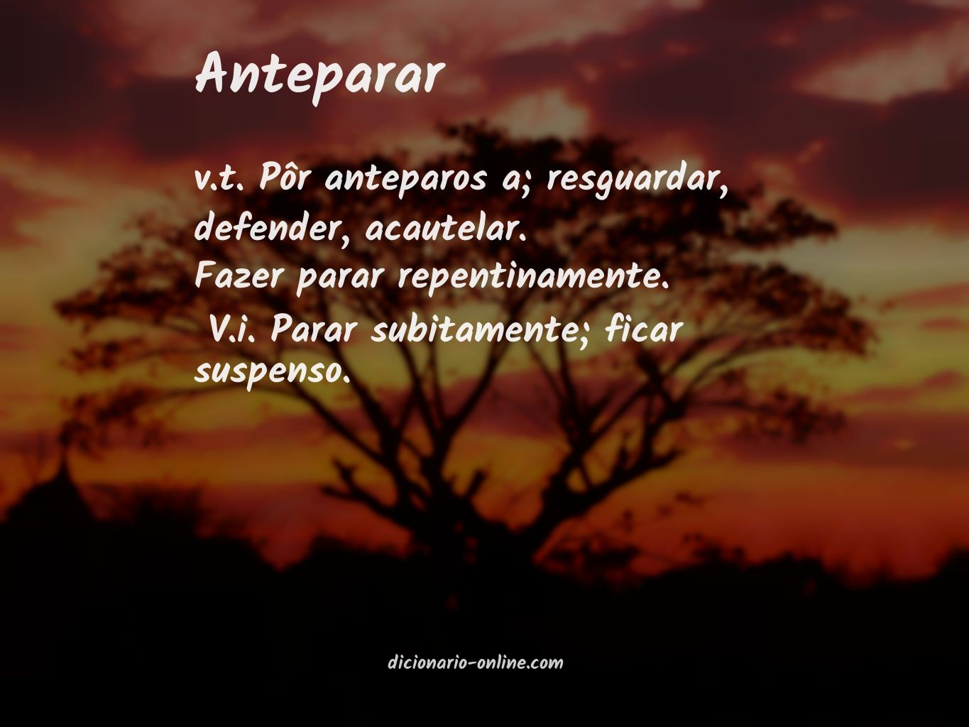 Significado de anteparar