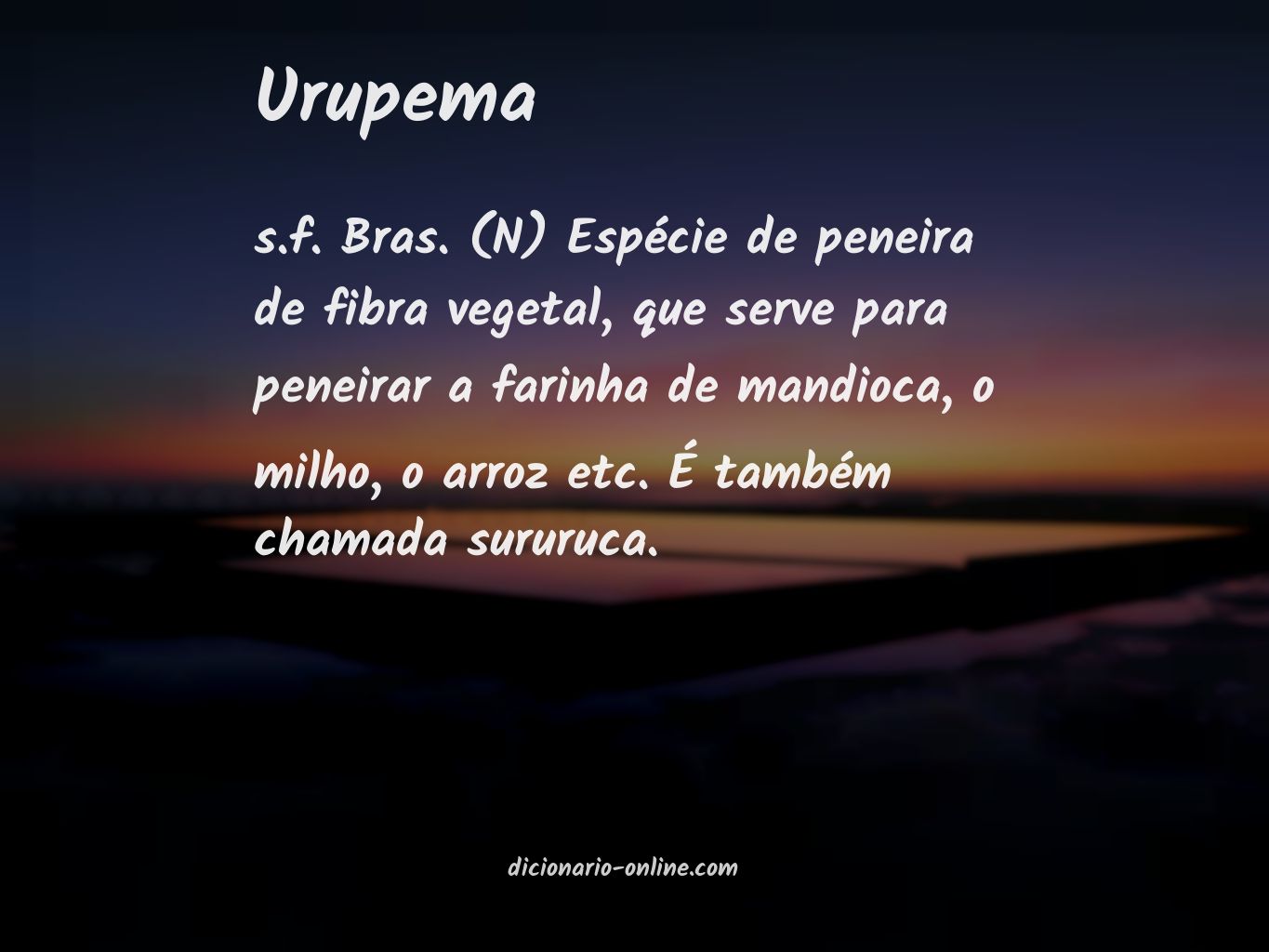 Significado de urupema