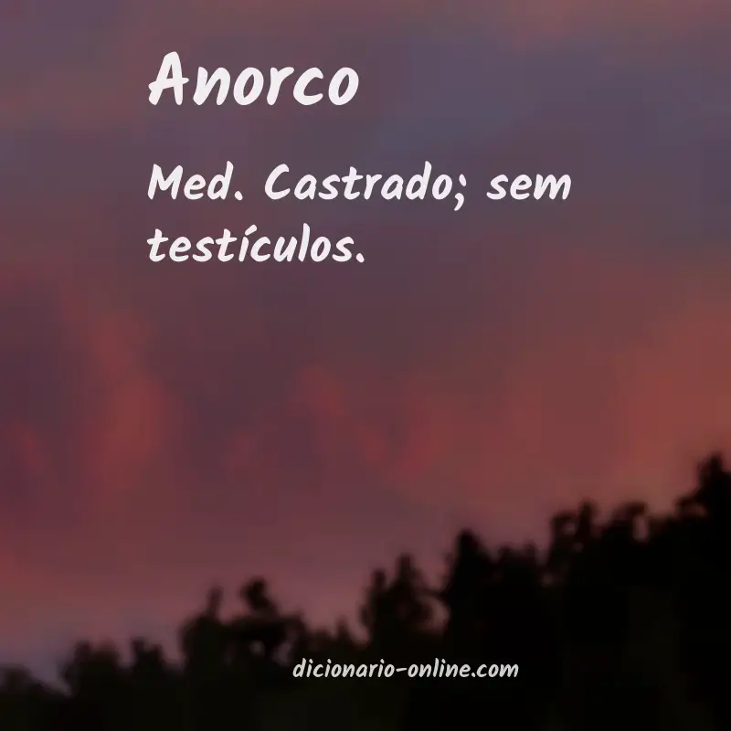 Significado de anorco